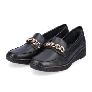 Rieker 53777-00 Black/Gold Chain