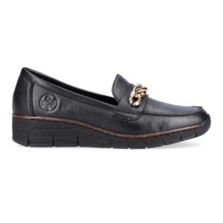 Rieker 53777-00 Black/Gold Chain