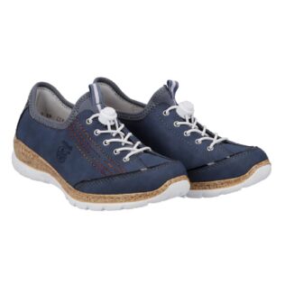 Rieker N42T0-14 Jeans Fake Lace Slip-on Shoe