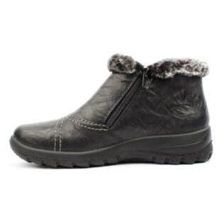 Rieker L7172-00 Black Flat Zip Boot