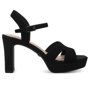 Tamaris 28309-42 Black Suede Heel Sandal