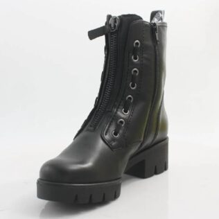 Gabor 51.716.27 Black Front Zip Block Heel
