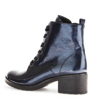 Gabor 52.816.86 Navy Block Heel Lace Boot