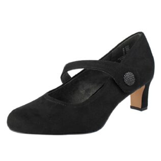 Jana 22473 Black Strap Heel