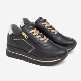 Nero Giardini I411555D Black/Bronze Lace Trainer