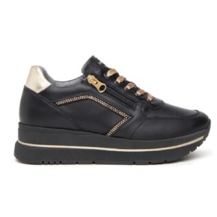 Nero Giardini I411555D Black/Bronze Lace Trainer