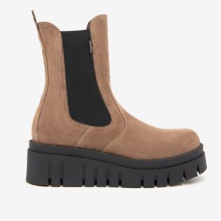 Nero Giardini I411925D Camel Suede Platform Gusset Boot