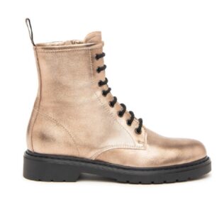 Nero Giardini I412006D Gold Metallic Flat Lace Boot