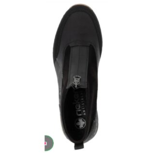 Rieker N6361-00 Black  Front Zip Boot