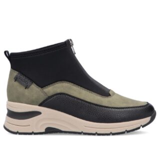 Rieker N9362-54 Khaki/Black Zip Boot