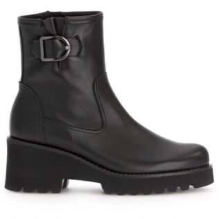 Gabor 56.622.57 Black Block Heel Plain Boot