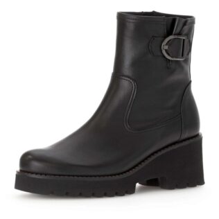 Gabor 56.622.57 Black Block Heel Plain Boot