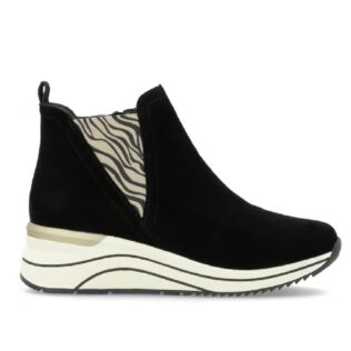Remonte D0T75-03 Black/Zebra Wedge