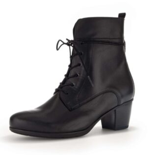 Gabor 55.521.27 Black Heel Laced Boot