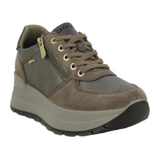IGI & CO 6675222 Beige/Metallic Snake Trainer