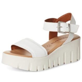 Tamaris 28712-42 White Wedge Sandal