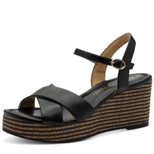 Marco Tozzi 28397-42 Black Wedge Sandal