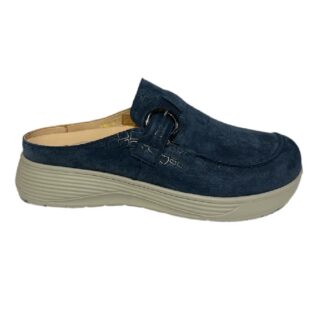 Grunwald S-8621 Navy Leather Clogs