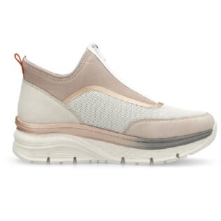 Rieker 48053-31 Rose/Cream Combi Front Zip Boot