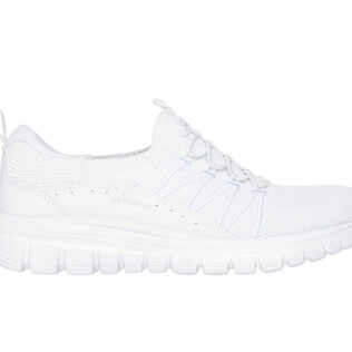 Skechers 100702 Off White Fake Lace Slip On