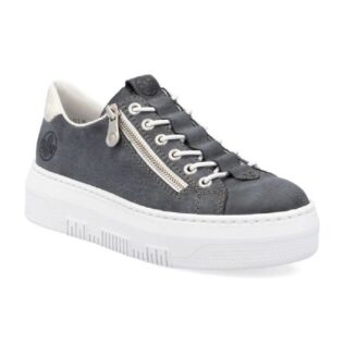 Rieker M1953-14 Navy/ Light Gold Zip Trainer