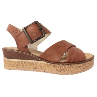Rieker 63795-22 Cognac Buckle Sandal