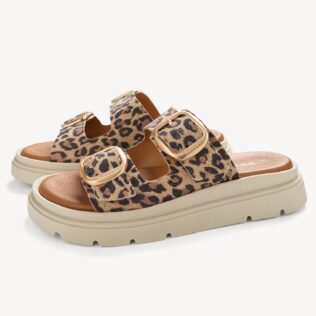 Tamaris 27239-42 Leopard Double Buckle Sandal