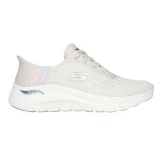 Skechers 150066 Natural/Pink Arch Fit Laced Slip In