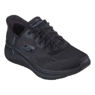 Skechers 150066 All Black Arch Fit Laced Slip In