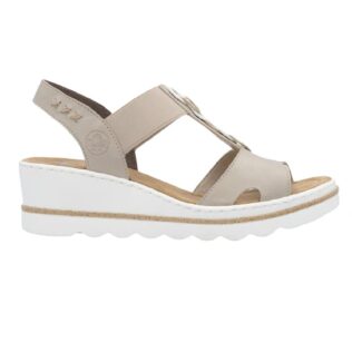 Rieker 67498-62 Beige/Light Gold Sandal