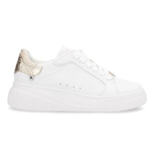 Rieker W2303-80 White Light Gold Trainer