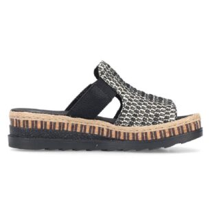 Rieker V7953-00 Black/Sand Multi Sandal