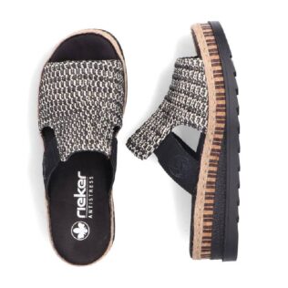 Rieker V7953-00 Black/Sand Multi Sandal