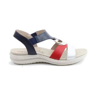 Heavenly Feet Trace Red/Navy Sandal