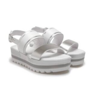 Nero Giardini E218880D 700 White/Silver Platform Sandal