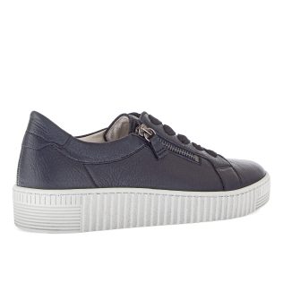 Gabor 73.334.26 Navy/Grey Double Zip Trainer