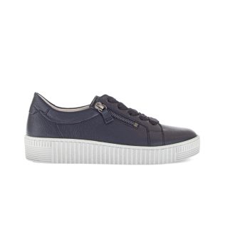 Gabor 73.334.26 Navy/Grey Double Zip Trainer
