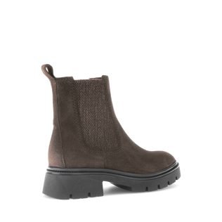 Gabor 71.850.18 Dark Brown Suede Pull on Boot
