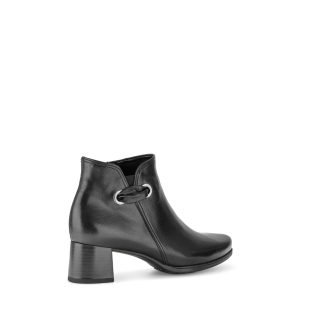 Gabor 72.827.57 Black Leather Block Heel Boot
