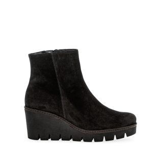 Gabor 74.780.17 Black Suede Wedge