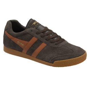 Gola Mens Harrier Trainer Dk Brown/Moody Orange