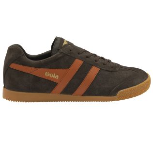 Gola Mens Harrier Trainer Dk Brown/Moody Orange