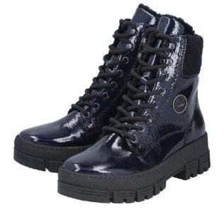 Rieker Y0220-14 Navy/Black Patent Lace