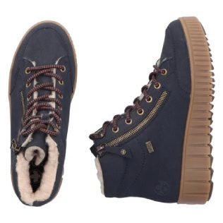 Rieker Y6104-14 Navy/Gum Lace/Zip Tex Boot