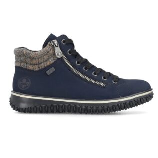 Rieker Z4263-14 Navy Double Zip Lace Boot