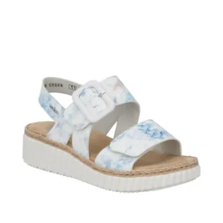 Rieker 69260-90 Blue Multi Wedge Sandal