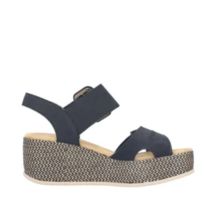 Rieker 69450-14 Navy Wedge Sandal
