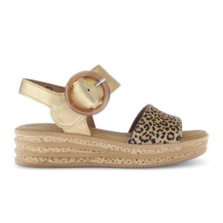 Gabor 84.550.32 Leopard/Gold Wedge Sandal