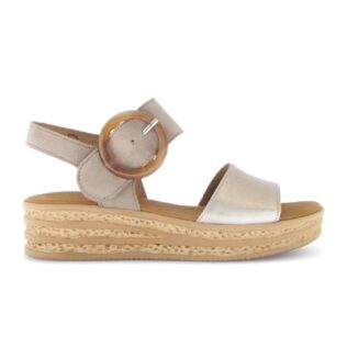 Gabor 84.550.62 Metallic/Taupe Wedge Sandal