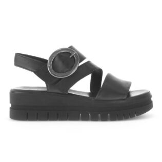 Gabor 84.627.27 All Black Platform Sandal